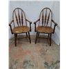 Image 1 : * (2) Wood Arm Dining Chairs - CANNOT SHIP