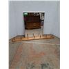 Image 1 : * Wall Mirror - 24" x 30"  & Wooden Coat Rack 52" Long - CANNOT SHIP