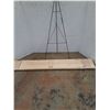 Image 1 : * (2) Wood Shelves - 72" Long x 11" Deep & Wire Plant Tripod Holder - 53" Tall - CANNOT SHIP
