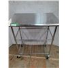 Image 1 : * Metal Rolling Kitchen Storage Table - CANNOT SHIP