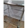 Image 4 : * Metal Rolling Kitchen Storage Table - CANNOT SHIP
