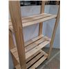 Image 2 : * Wooden Four Tier Shelving Unit - 64" x 31" x 14" - CANNOT SHIP