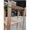 Image 3 : * Wooden Four Tier Shelving Unit - 64" x 31" x 14" - CANNOT SHIP