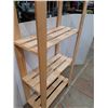 Image 2 : * Wooden Four Tier Shelving Unit - 64" x 31" x 14" - CANNOT SHIP