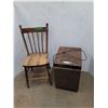 Image 1 : *Vintage Wood Chair & Dehumidifier- As Is -  CANNOT SHIP
