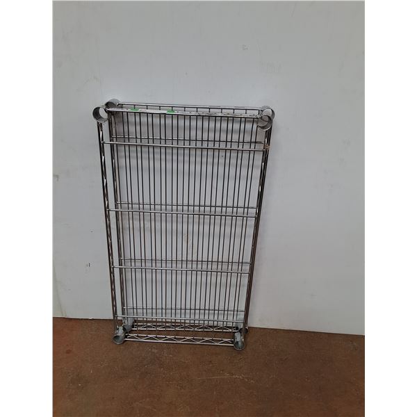 *(2) Metal shelves - 16"x28" Missing Poles  - CANNOT SHIP