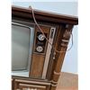 Image 2 : *Vintage Wooden Tv And Stand- On Wheels- CANNOT SHIP