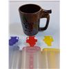 Image 2 : (5) Retro Kool-Aid Popsicle Makers (Yellow Handle Fixing) & Ceramic Milk Mug