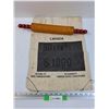 Image 1 : Royal Canadian Mint 50 Cent Canvas Bag & Vintage Wooden Rolling Pin
