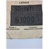 Image 2 : Royal Canadian Mint 50 Cent Canvas Bag & Vintage Wooden Rolling Pin