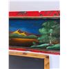 Image 3 : Black Velvet Mountain Painting (33.5" x 16") & Chalk Board (19" x 12") -  PICK UP ONLY