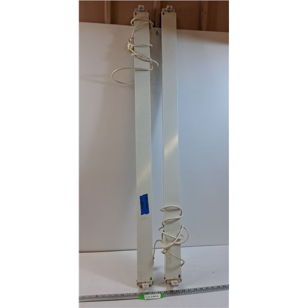 (2) Fluorescent Light Fixtures - 48" Long x 3" -  PICK UP ONLY