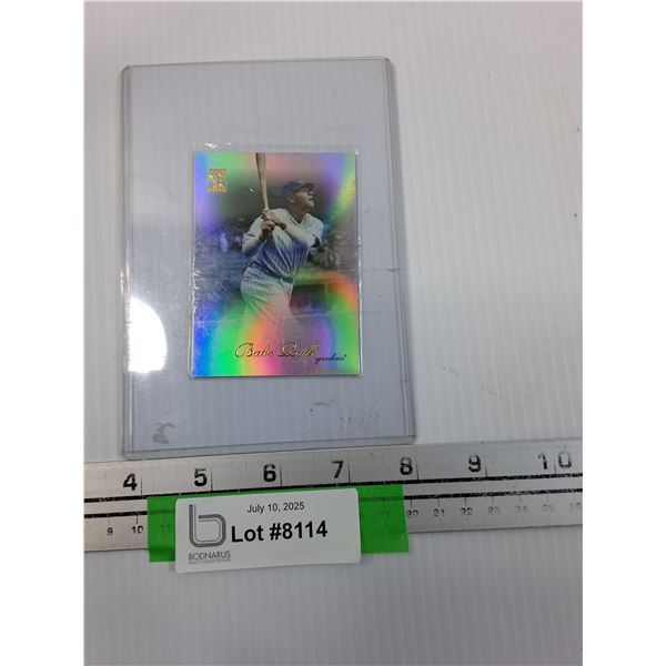 Babe Ruth Baseball Silver Holographic Topps Trading Card - 2009 Edition- Cannot Authenticate