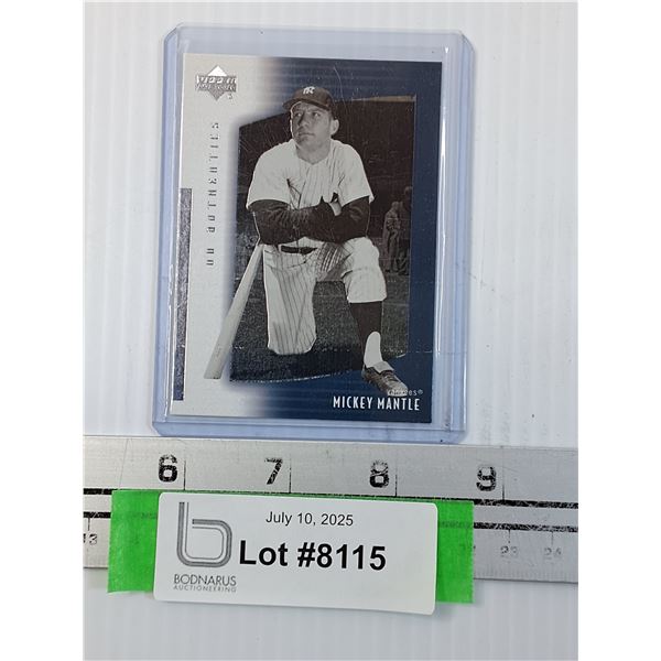 Micky Mantle Upper Deck Baseball Trading Card - 2005 Edition- Cannot Authenticate