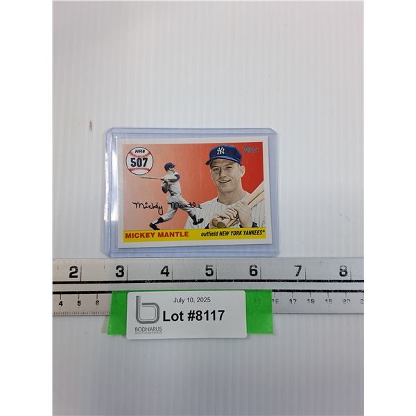 Mickey Mantle Home Run Record Baseball Topps Trading Card - 2008 Edition- Cannot Authenticate