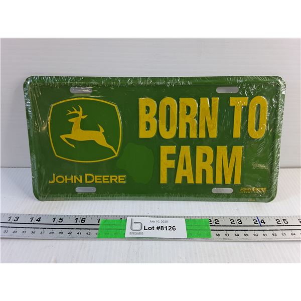 John Deere Front Licence Plate