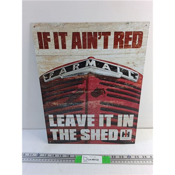 International Harvester Farmall Wall Sign 16" x 12"
