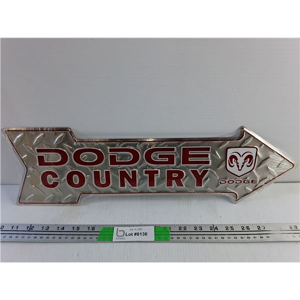 Dodge Country Sign 20" x 6"