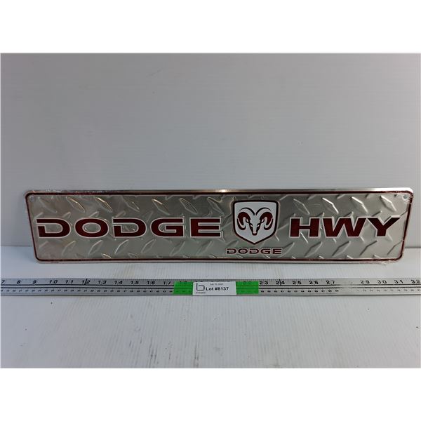 Dodge Hwy Sign 24" x 5"
