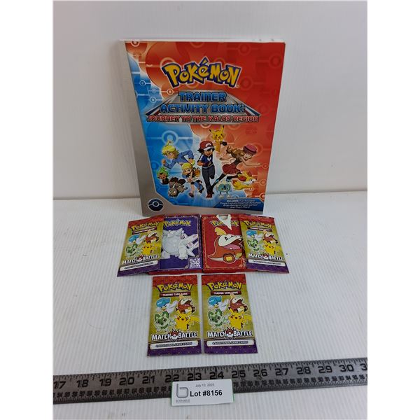 Pokemon Lot (Activity Book & 4 Sealed Card Packs) - Authenticity Not Guaranteed