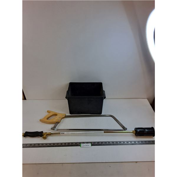 Car Battery Box - 11.5x8x8", Mr.Heater Torch - 38", Bow Saw - Pickup Only