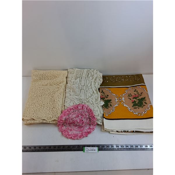 Vintage Assorted Table Linens - Some Stains