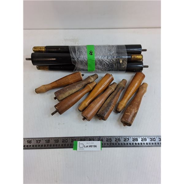 (3) Vintage Sets of 4 Wooden Chair Legs - 14" & 6"