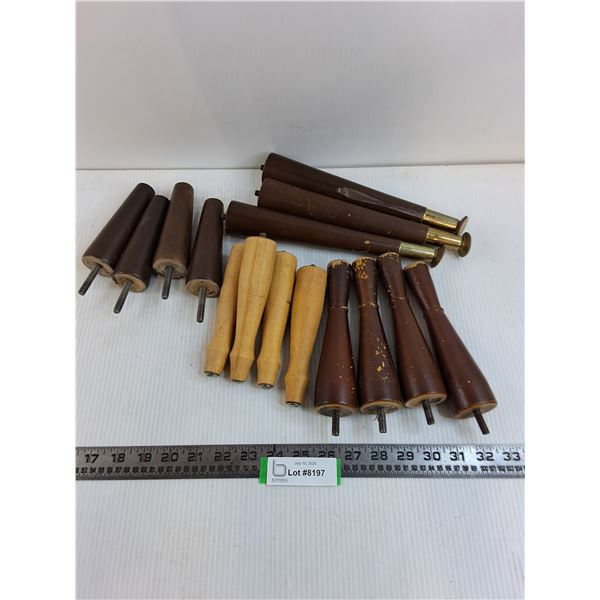 (4) Vintage Sets of Wooden Chair/Table Legs - 5" to 10" Length