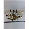 Image 1 : Assorted Brass Candle Holders