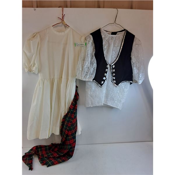 * Girl's Tartan Dress & Jacket - Size 8/10 Approx