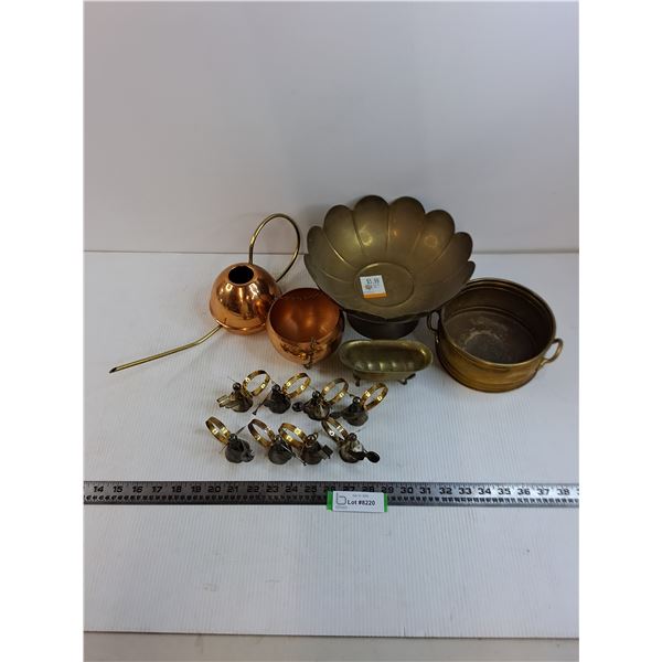 Assorted Copper & Brass Decor, Set of 8 "Angel" Napkin Holders