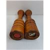 Image 3 : Baribo-Maid Wooden Salad Serving Set, Large Wooden Salt & Pepper Shakers