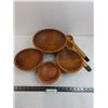 Image 1 : Baribo-Maid Wooden Salad Serving Set with Tongs