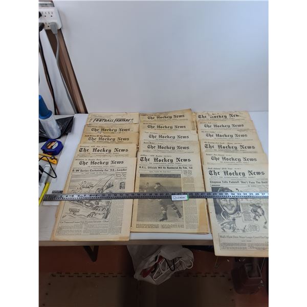 (16) Vintage 1951-1960 Sports Newspapers