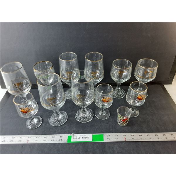 (12) Liquor Glasses- Wine & Shotglasses