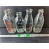 Image 1 : (4) Vintage Milk Jugs- Heewadin Dairy, 'D' Dutchmen, Alpha Milk Up to 10" Tall