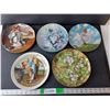 Image 1 : (5) Decorative Plates 9" Diameter- Norman Rockwell, Joseph Csatari, Misc.
