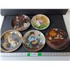 Image 1 : (5) Decorative Plates- Norman Rockwell, John Mc Clelland, Mary Vickers
