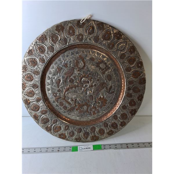 Metal Flower Style Decorative Tray 20.75", Pickup Preferred