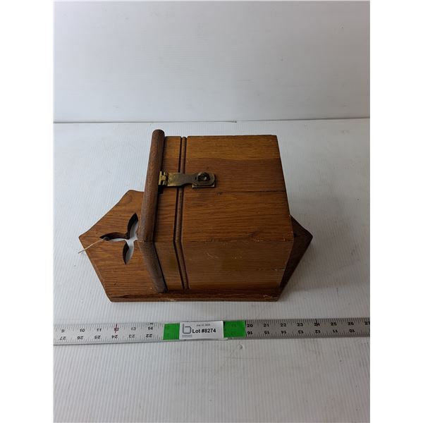 Wooden Coin Box 16" Long