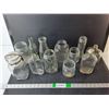 Image 1 : (12) Vintage Glass Bottles/Jars Up to 8" Tall