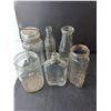 Image 3 : (12) Vintage Glass Bottles/Jars Up to 8" Tall
