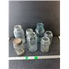 Image 1 : (7) Vintage Glass Jars Up to 9.5" Tall