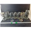 Image 1 : (7) Vintage Glass Jars Up to 8.75" Tall