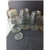 Image 3 : (7) Vintage Glass Jars Up to 8.75" Tall