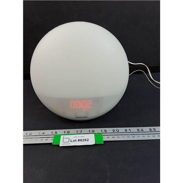 Philips Digital Alarm Clock - Powers On