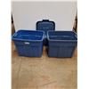 Image 1 : * (2) Rubbermaid Storage Containers w/One Lid & Hangers- 24" x 16" x 15" - CANNOT SHIP
