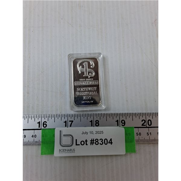 Replica Northwest Territorial Mint 1 Ounce Silver Bar - CANNOT AUTHENTICATE