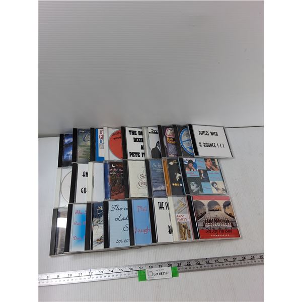 (25) CDS- Jazz Party, Bob Newhart, Rob Roy Pipe Band, Misc