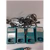 Image 2 : (4) Makita Chargers, (4) Makita Drills, Makita Flashlight, Shopcraft Drill - As Is